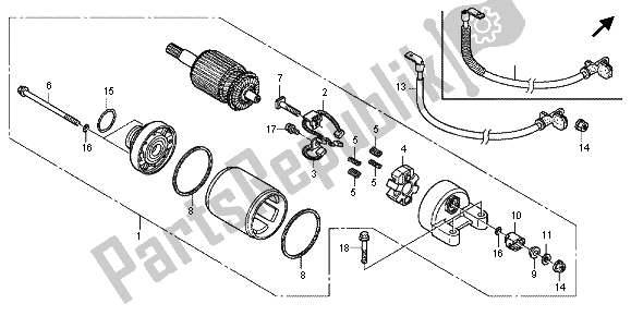 Todas as partes de Motor De Arranque do Honda VT 750C2B 2012