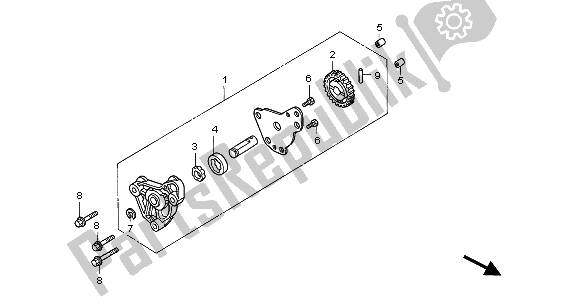 All parts for the Oil Pump of the Honda CBR 125 RS 2005