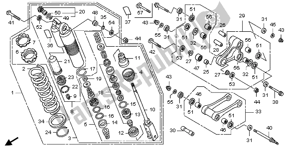 Tutte le parti per il Cuscino Posteriore del Honda CRF 250R 2006