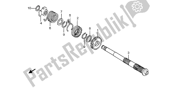 All parts for the Kick Starter Spindle of the Honda CRF 70F 2006