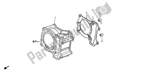 Todas as partes de Cilindro do Honda FES 125A 2010