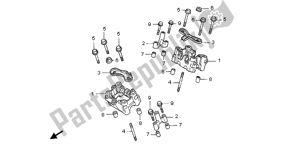 Todas las partes para Soporte Del árbol De Levas de Honda NTV 650 1997