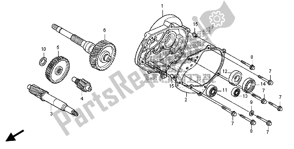 All parts for the Transmision of the Honda FES 125 2012