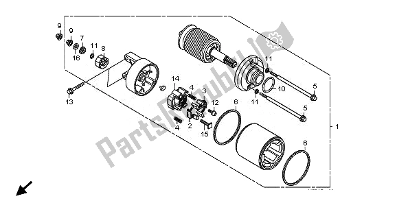 Todas las partes para Motor De Arranque de Honda VT 1300 CXA 2010