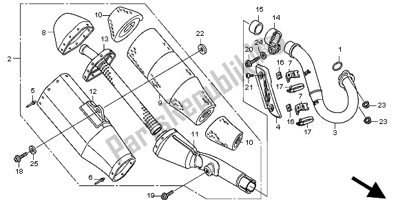 Tutte le parti per il Silenziatore Di Scarico del Honda CRF 250R 2010