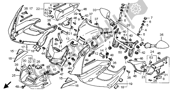 Tutte le parti per il Cappuccio del Honda VTR 1000F 1999