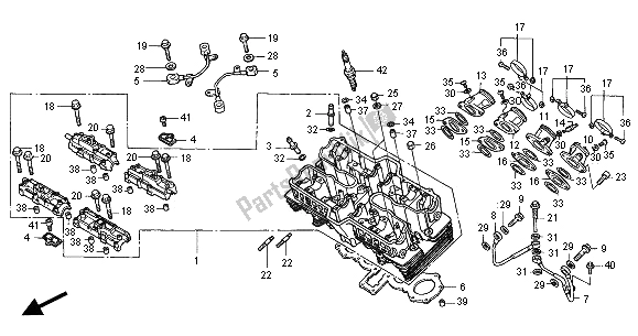 Todas las partes para Cabeza De Cilindro de Honda CB 750F2 2001