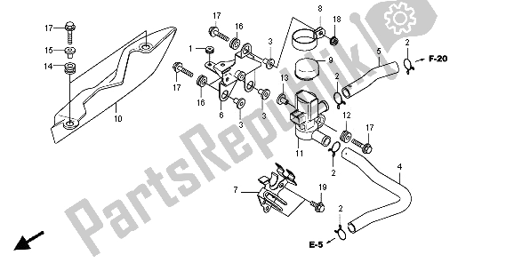 Todas las partes para Válvula De Inyección De Aire de Honda SH 300 AR 2008