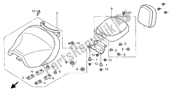 Tutte le parti per il Posto A Sedere del Honda VT 1100C2 1999