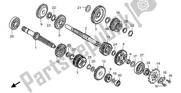 Todas las partes para Transmisión de Honda CR 85 RB LW 2007