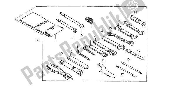 All parts for the Tools of the Honda VT 1100C2 1995