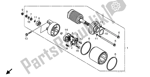 Todas las partes para Motor De Arranque de Honda VT 1300 CX 2010