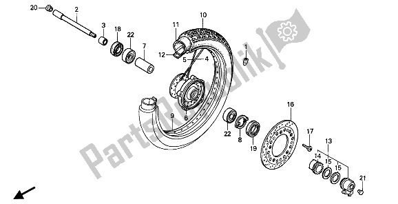 Todas las partes para Rueda Delantera de Honda VT 600 1992