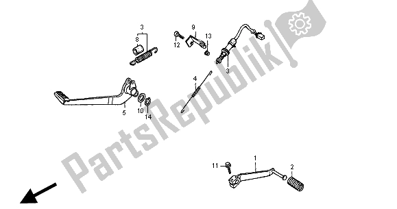 Todas las partes para Pedal de Honda CB 500 2000