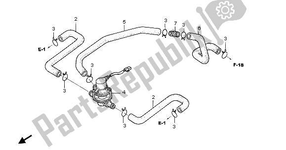 Wszystkie części do Zawór Steruj? Cy Wtryskiem Powietrza Honda CB 1300F 2003