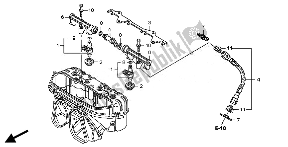 Todas as partes de Injetor De Combustível do Honda CBR 600 RR 2011