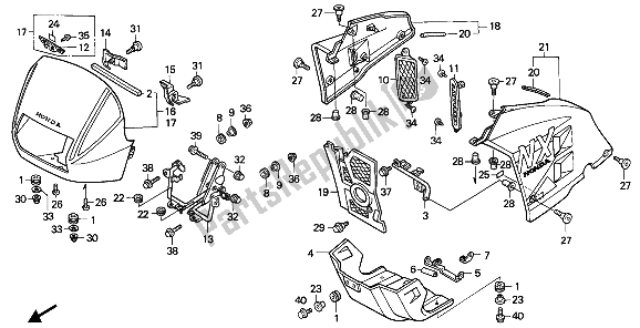 Wszystkie części do Kaptur Honda NX 250 1988