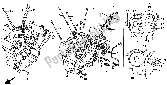 All parts for the Crankcase of the Honda VT 750C 1997