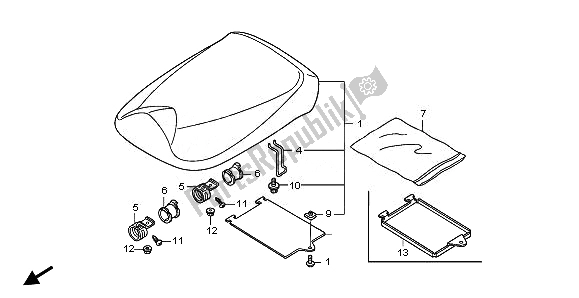 Wszystkie części do Siedzenie Honda NPS 50 2010