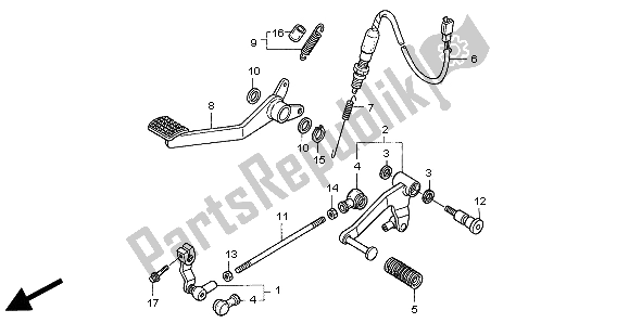 Alle onderdelen voor de Pedaal van de Honda NT 650V 1998