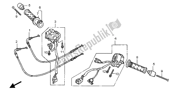 Todas las partes para Interruptor Y Cable de Honda CBR 1100 XX 2007