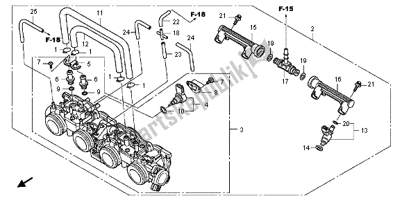 Todas las partes para Cuerpo Del Acelerador de Honda CB 600 FA Hornet 2012