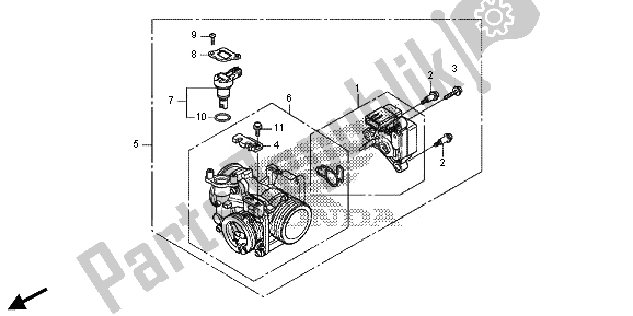 Tutte le parti per il Corpo Farfallato del Honda VT 750C2S 2013