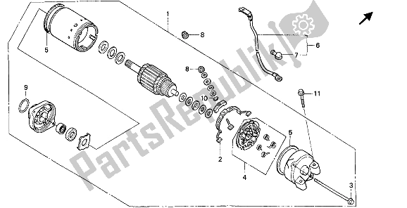 Tutte le parti per il Motore Di Avviamento del Honda VT 750C 2007