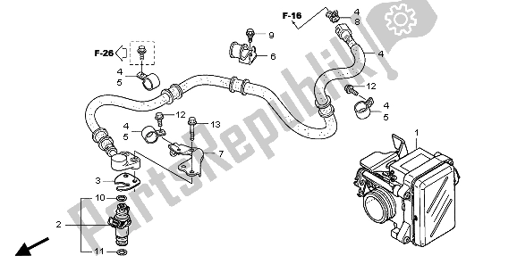 Tutte le parti per il Corpo Farfallato del Honda SH 125 2007