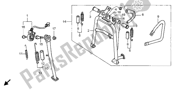 Toutes les pièces pour le Supporter du Honda XRV 750 Africa Twin 1999