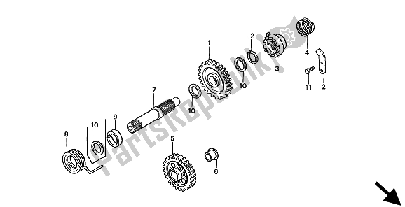 Todas las partes para Husillo De Arranque de Honda CR 250R 1994