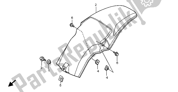 Todas las partes para Guardabarros Trasero de Honda CR 80R SW 1999