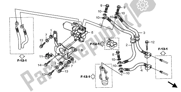 Tutte le parti per il Unità Abs (posteriore) del Honda XL 1000 VA 2011