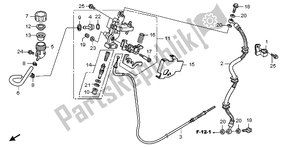 All parts for the Brake Master Cylinder of the Honda NHX 110 WH 2010