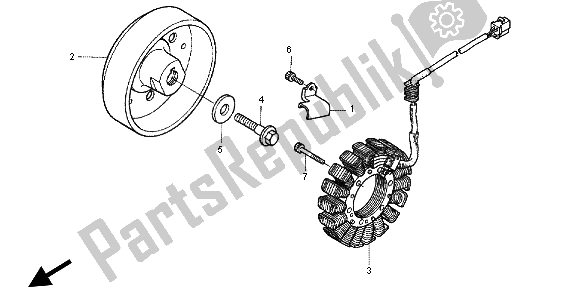 All parts for the Generator of the Honda CB 1300X4 1998