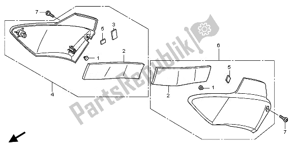 Todas las partes para Cubierta Lateral de Honda CBF 1000 TA 2008