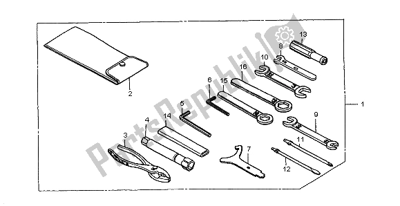 Tutte le parti per il Utensili del Honda VT 750 DC 2002