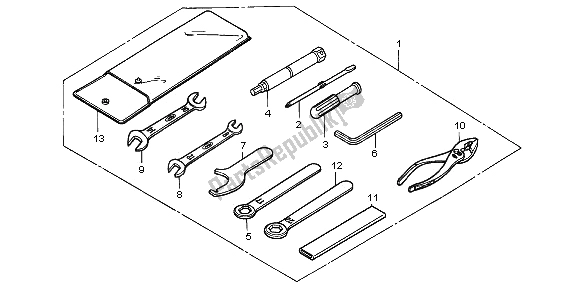 All parts for the Tools of the Honda VT 125C 2003