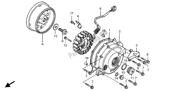 Todas as partes de Gerador do Honda XL 1000V 2002