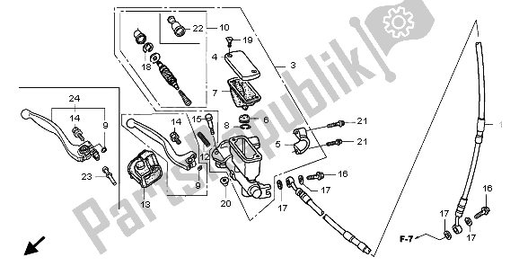 Wszystkie części do Fr. G?ówny Cylinder Hamulca Honda CRF 250R 2009