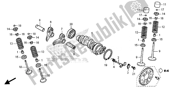 Tutte le parti per il Albero A Camme E Valvola del Honda CRF 150R SW 2014