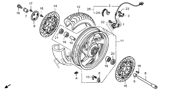 Toutes les pièces pour le Roue Avant du Honda GL 1800A 2006