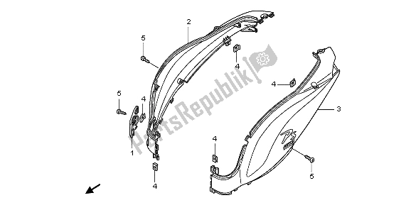 Toutes les pièces pour le Couverture De Corps du Honda PES 125R 2009