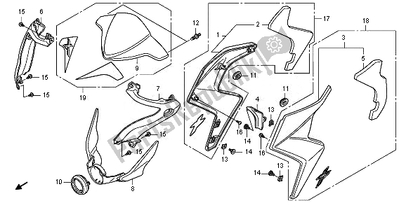 Toutes les pièces pour le Capot du Honda CB 1000 RA 2010