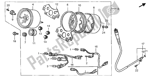 Todas las partes para Metro (kmh) de Honda CMX 250C 1997