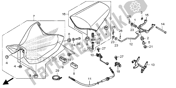 Tutte le parti per il Posto A Sedere del Honda NC 700 SA 2012