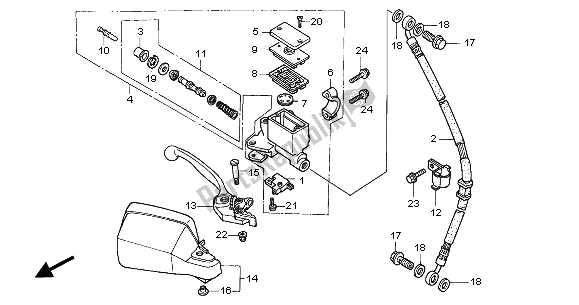 Tutte le parti per il Fr. Pompa Freno del Honda XL 1000V 2001