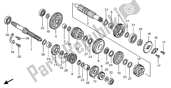 Todas las partes para Transmisión de Honda CBR 125 RW 2007