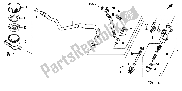 Tutte le parti per il Rr. Pompa Freno del Honda VFR 800X 2012