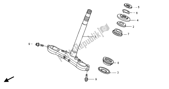 Toutes les pièces pour le Potence De Direction du Honda CBR 1100 XX 2001